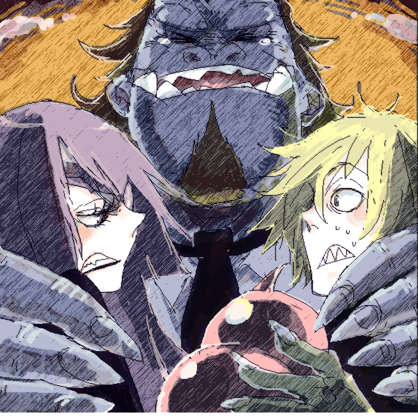 viral, adiane, and thymilph (tengen toppa gurren lagann) drawn by sumiso