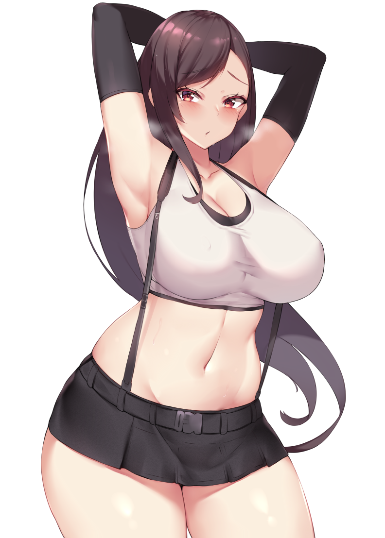 tifa lockhart (final fantasy and 2 more) drawn by kuavera