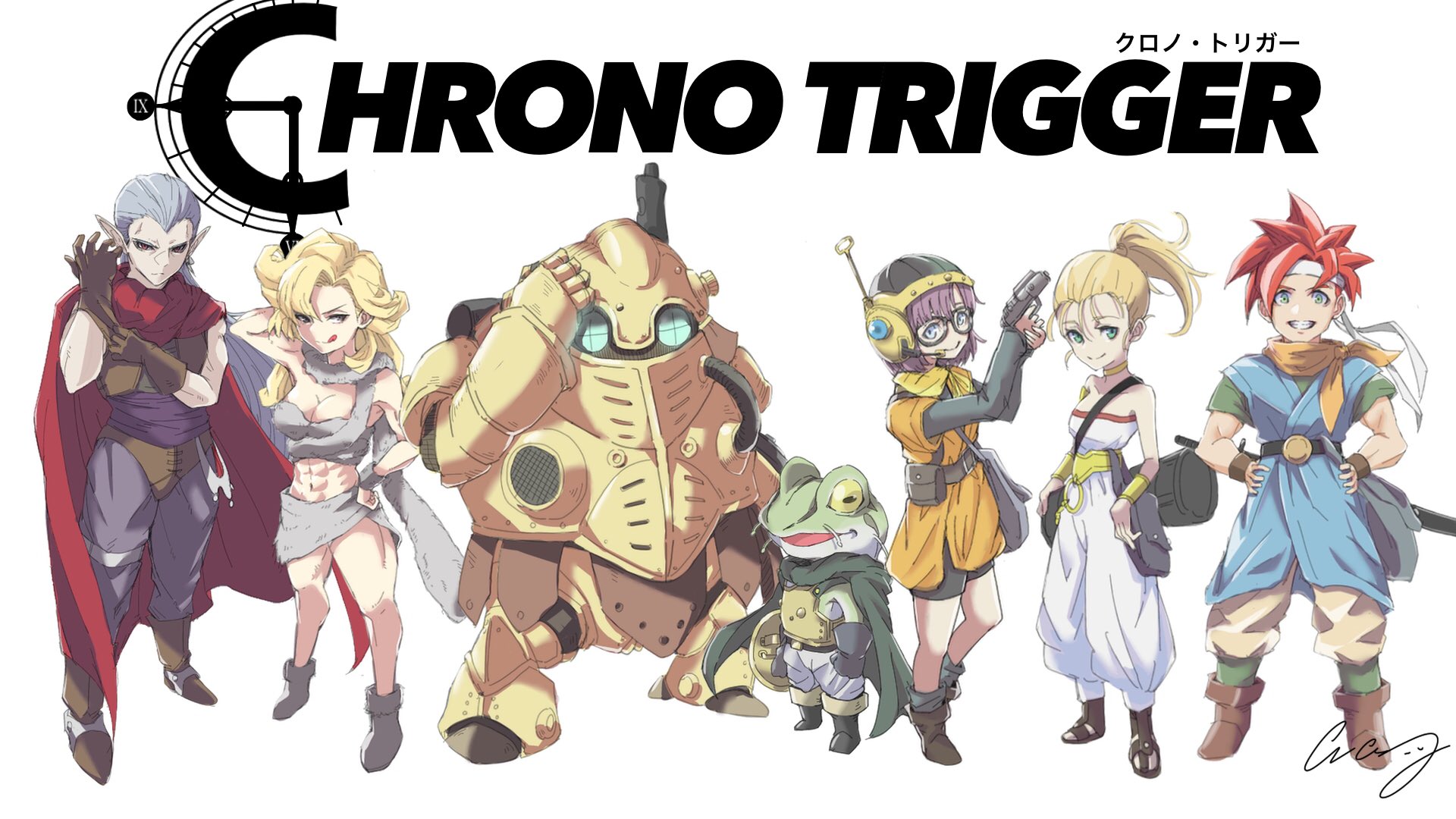 Lucca Ashtear Crono Marle Ayla Robo And 2 More Chrono Trigger Drawn By Crazy02oekaki Danbooru