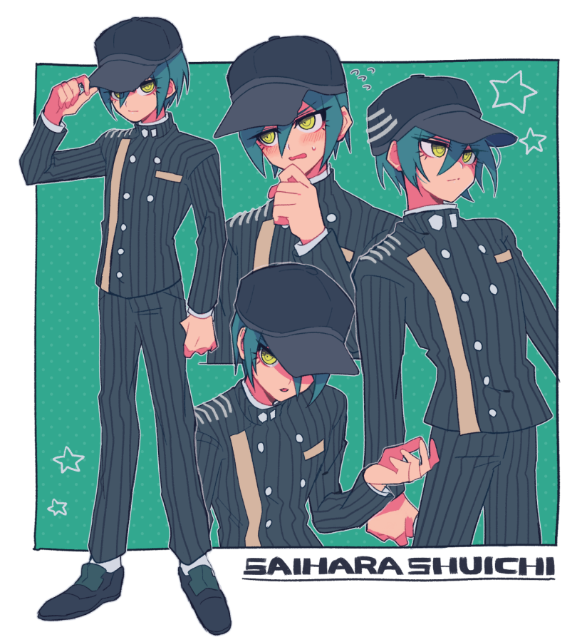 saihara shuichi (danganronpa and 1 more) drawn by sasakama_(sasagaki01)