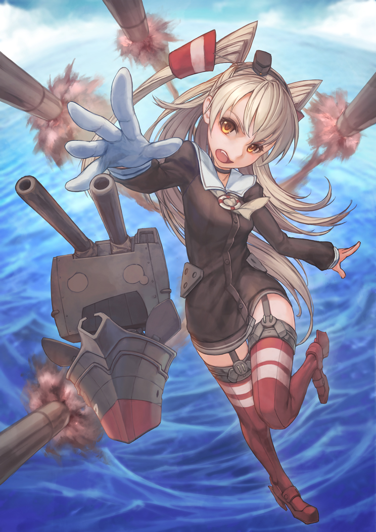 amatsukaze and rensouhou-kun (kantai collection) drawn by rotix