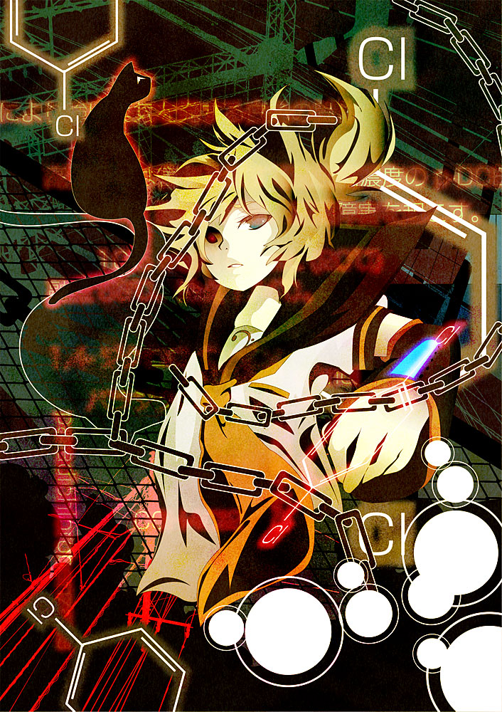 kagamine len (vocaloid and 1 more) drawn by sakisato_kiriko