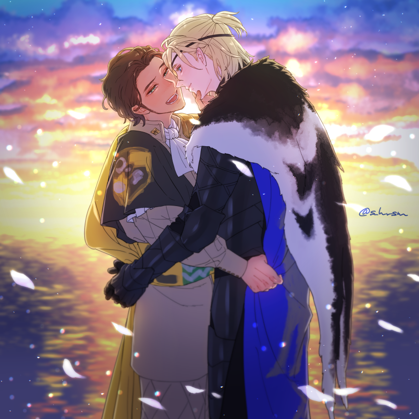 dimitri alexandre blaiddyd and claude von riegan (fire emblem and 1 more) drawn by s_hrsm