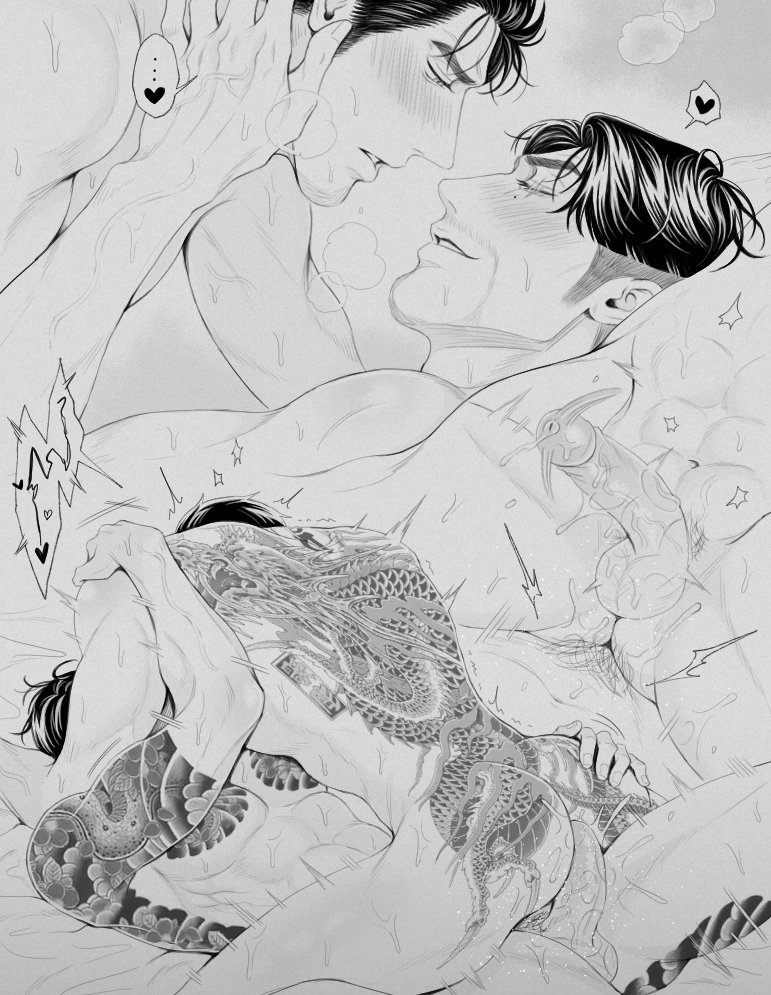 kiryu kazuma and majima goro (ryuu ga gotoku) drawn by kyo_rgg