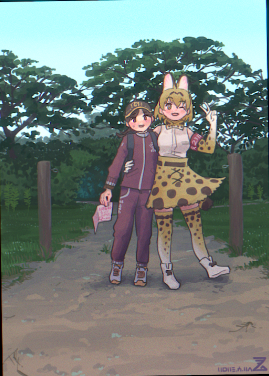 serval (original and 1 more) drawn by imnim_leef