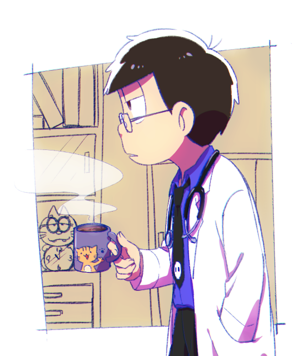 matsuno karamatsu and esper nyanko (osomatsu and 1 more) drawn by osmt365