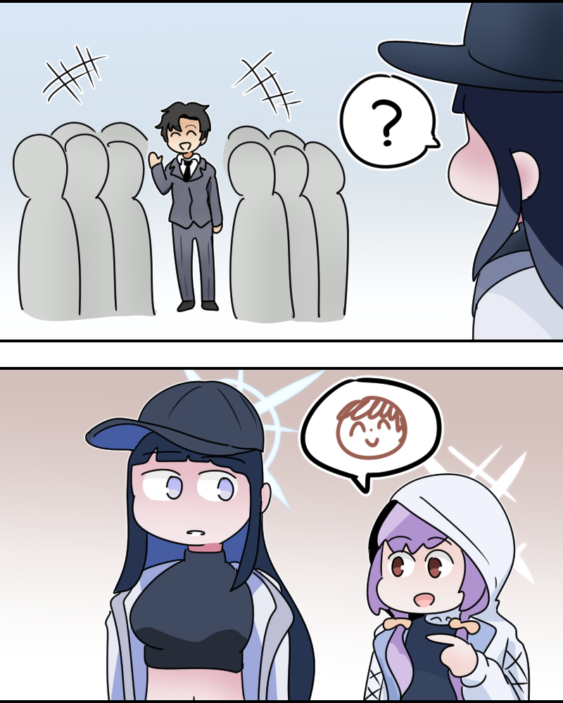 sensei, doodle sensei, saori, and atsuko (blue archive and 1 more) drawn by c/h
