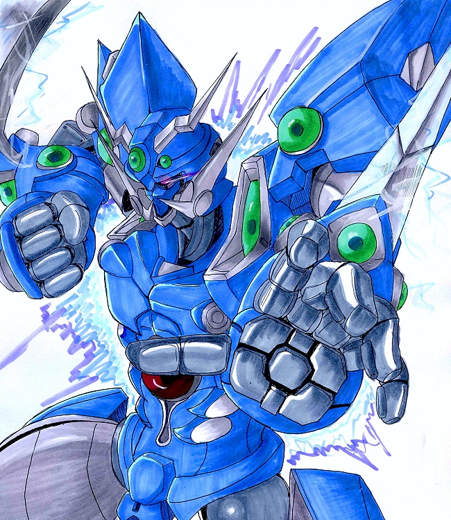 soulgain (super robot wars and 3 more) drawn by kag22