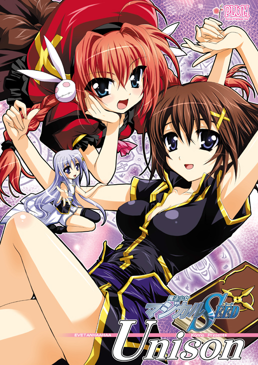 yagami hayate, vita, reinforce zwei, and tome of the night sky (lyrical nanoha and 1 more) drawn by kanna_(plum)