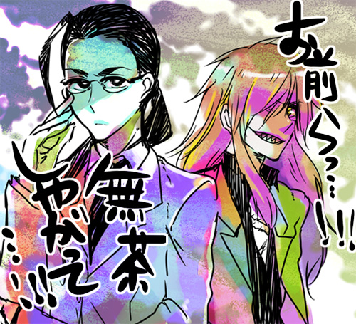 viral and rossiu adai (tengen toppa gurren lagann) drawn by kotono