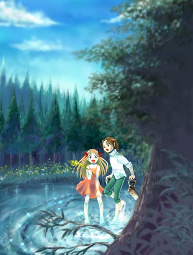 cecile and thomas (gensou suikoden and 1 more) drawn by kazune
