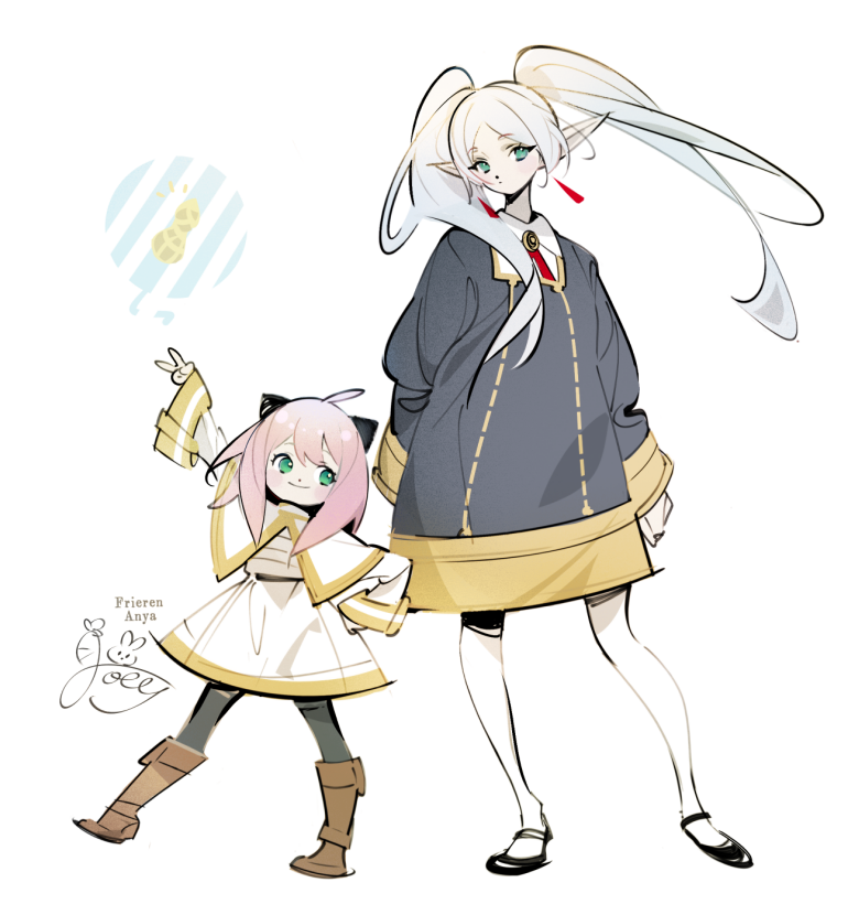 frieren, anya, and tanezaki atsumi (sousou no frieren and 1 more) drawn by comfeer