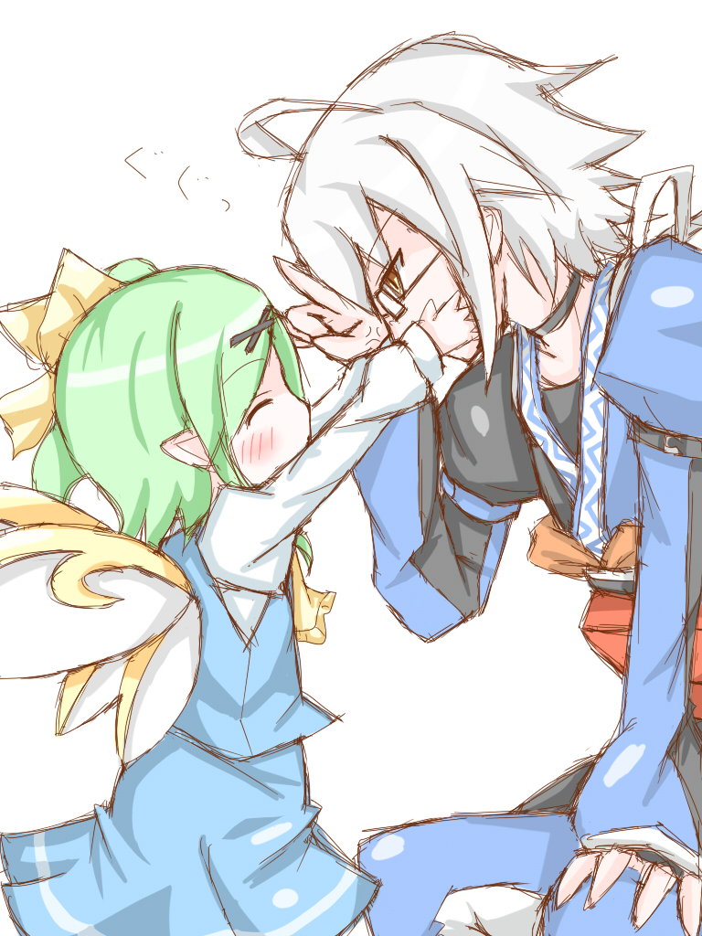 daiyousei and morichika rinnosuke (touhou) drawn by ibuki_(clover_club)