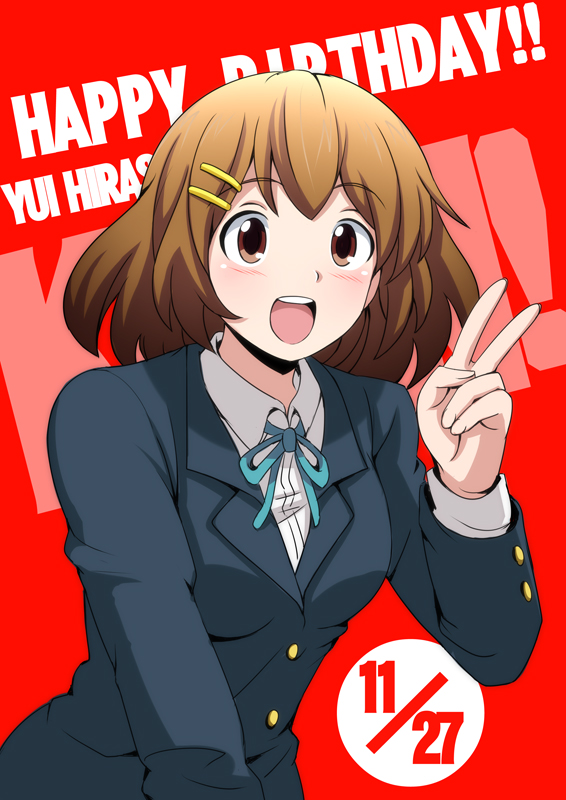 hirasawa yui (k-on!) drawn by jean-louis_(yuasa_rengou)