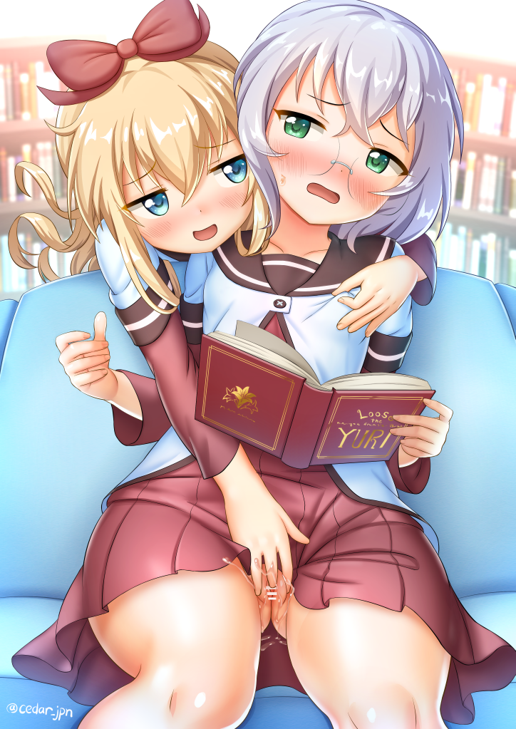 toshinou kyouko and ikeda chizuru (yuruyuri) drawn by cedar_(cedar_japonica)