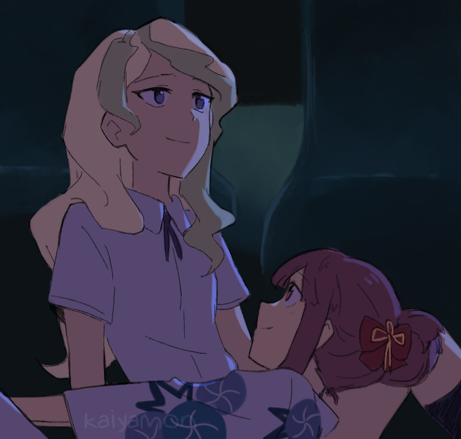 kagari atsuko and diana cavendish (little witch academia) drawn by kaiyamon
