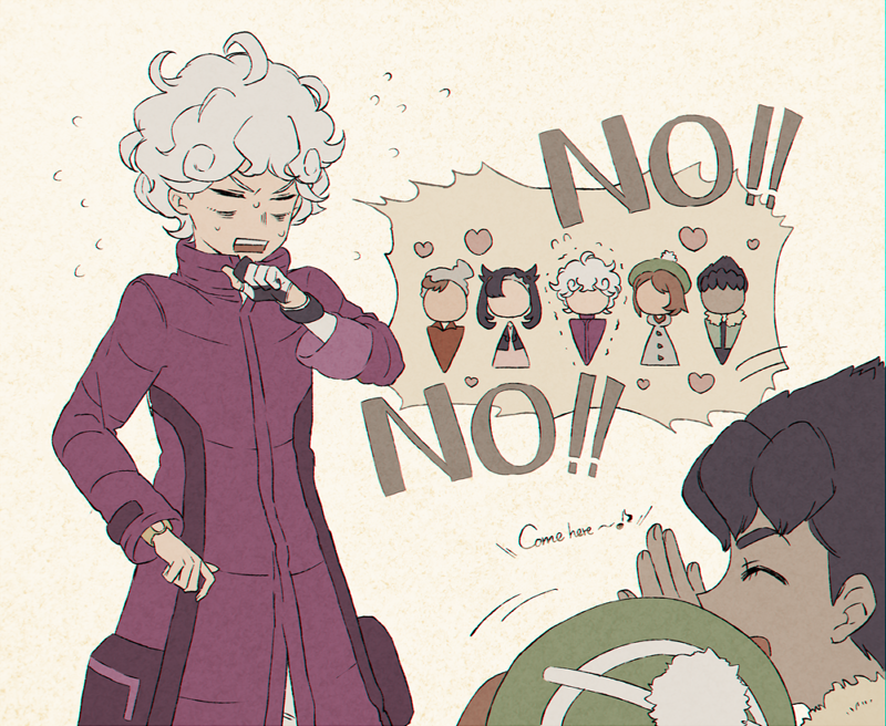 marnie, gloria, hop, victor, and bede (pokemon and 1 more) drawn by wofu
