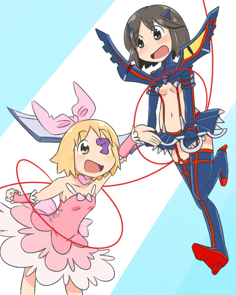 matoi ryuuko, senketsu, shinonome nano, harime nui, and annaka haruna (kill la kill and 1 more) drawn by owlz