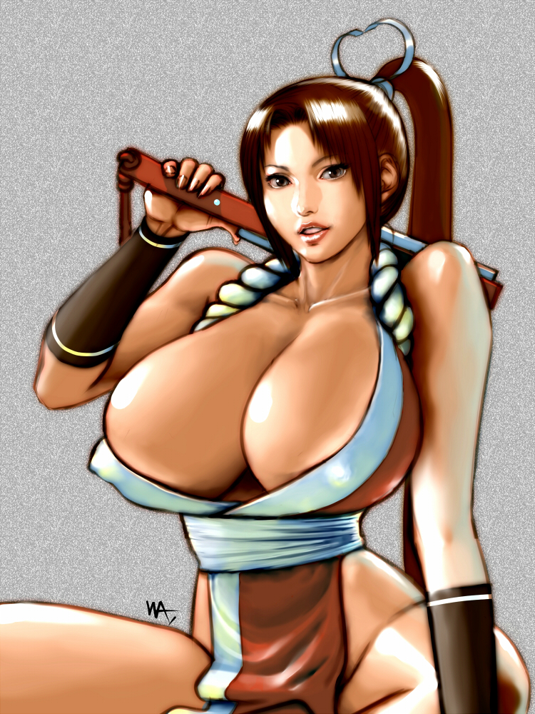 shiranui mai (the king of fighters and 1 more) drawn by wakino_keibun