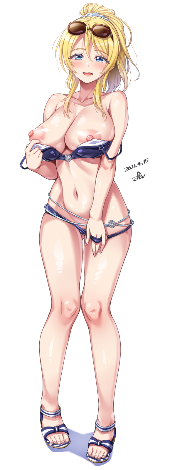 ayase eli (love live! and 1 more) drawn by yoohi