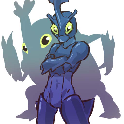 heracross and kamen rider kabuto (pokemon and 1 more) drawn by hitec