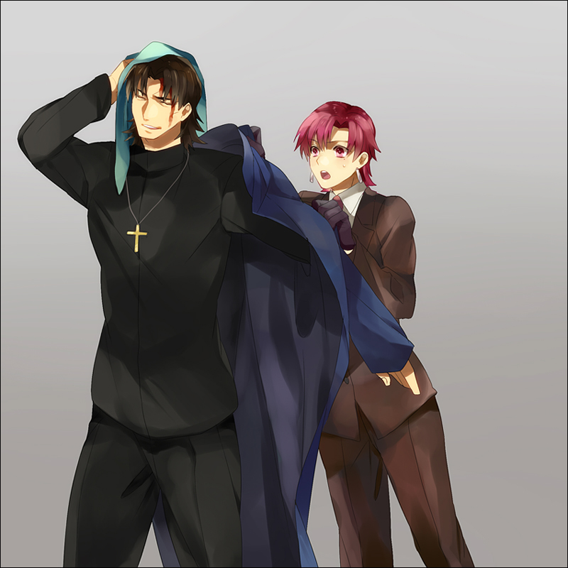 kotomine kirei and bazett fraga mcremitz (fate and 2 more) drawn by amakura_(am_as)