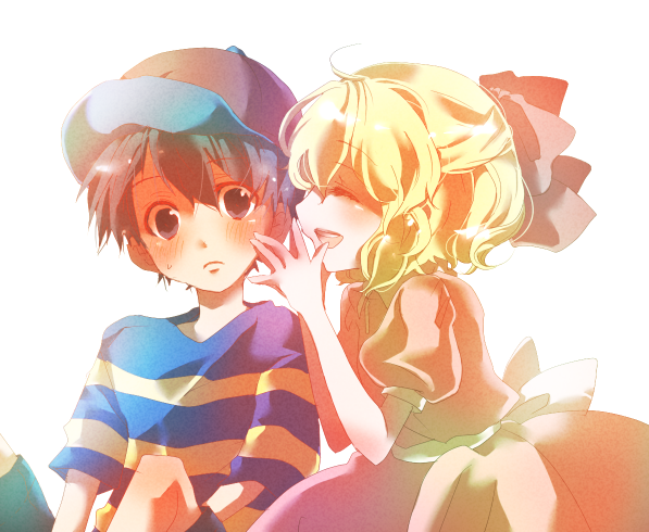 ness and paula (mother and 1 more) drawn by kume_(sobameshio)