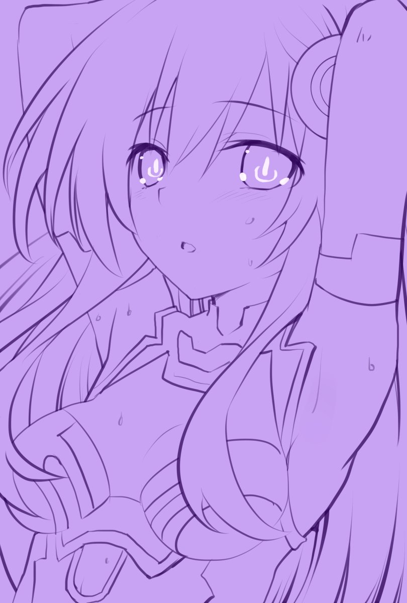 purple sister (neptune and 2 more) drawn by iwashi_dorobou_-r-