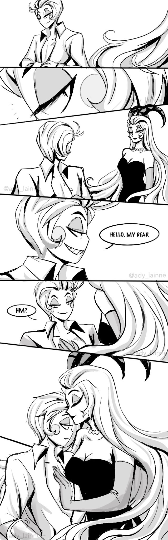 lucifer morningstar and lilith (hazbin hotel) drawn by adylaineart