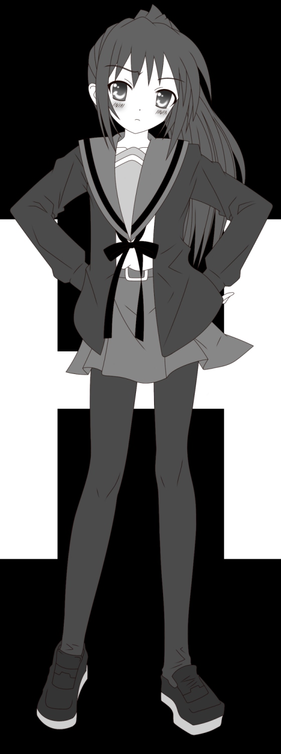 kyonko (suzumiya haruhi no yuuutsu) drawn by rindou_(awoshakushi)