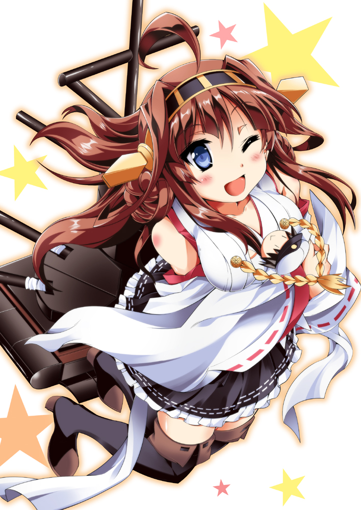 admiral and kongou (kantai collection) drawn by train_90