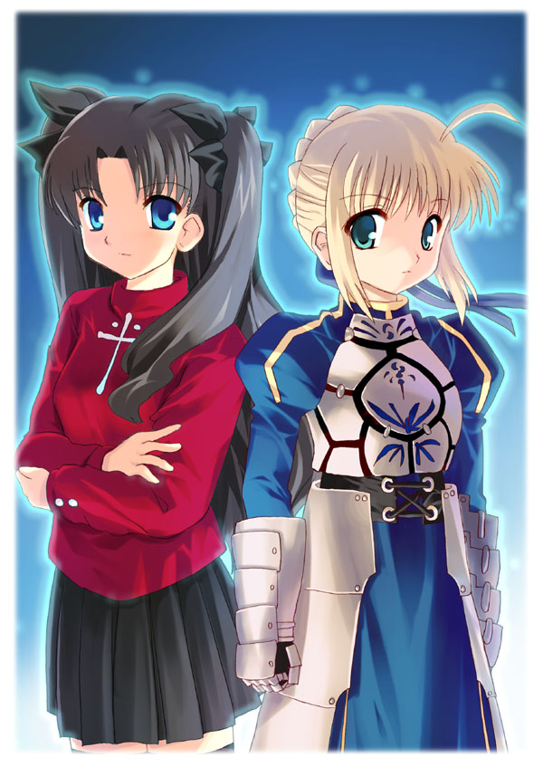 artoria pendragon, saber, and tohsaka rin (fate and 1 more)