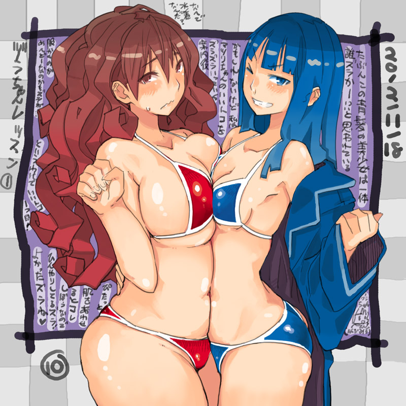 matsuri and zura (original) drawn by takayama_toshinori