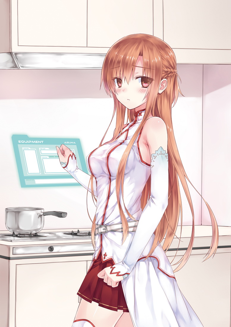 asuna (sword art online) drawn by hiten_(hitenkei)