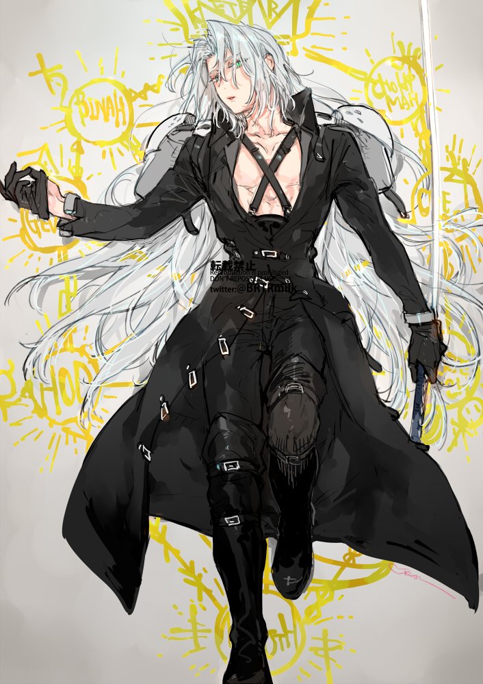 sephiroth (final fantasy and 1 more) drawn by toujou_sakana