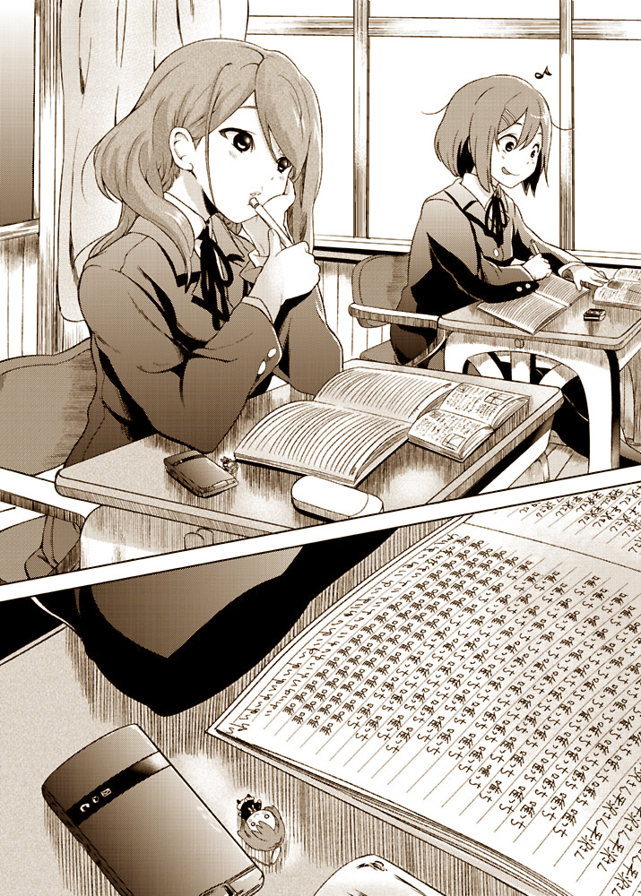 hirasawa yui and tachibana himeko (k-on!) drawn by sakayama_shinta