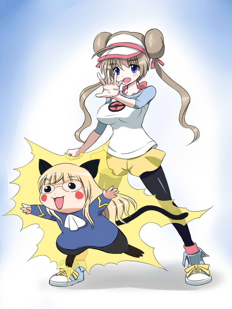 pikachu, rosa, perrine h. clostermann, and lynette bishop (pokemon and 3 more) drawn by kaneko_(novram58)