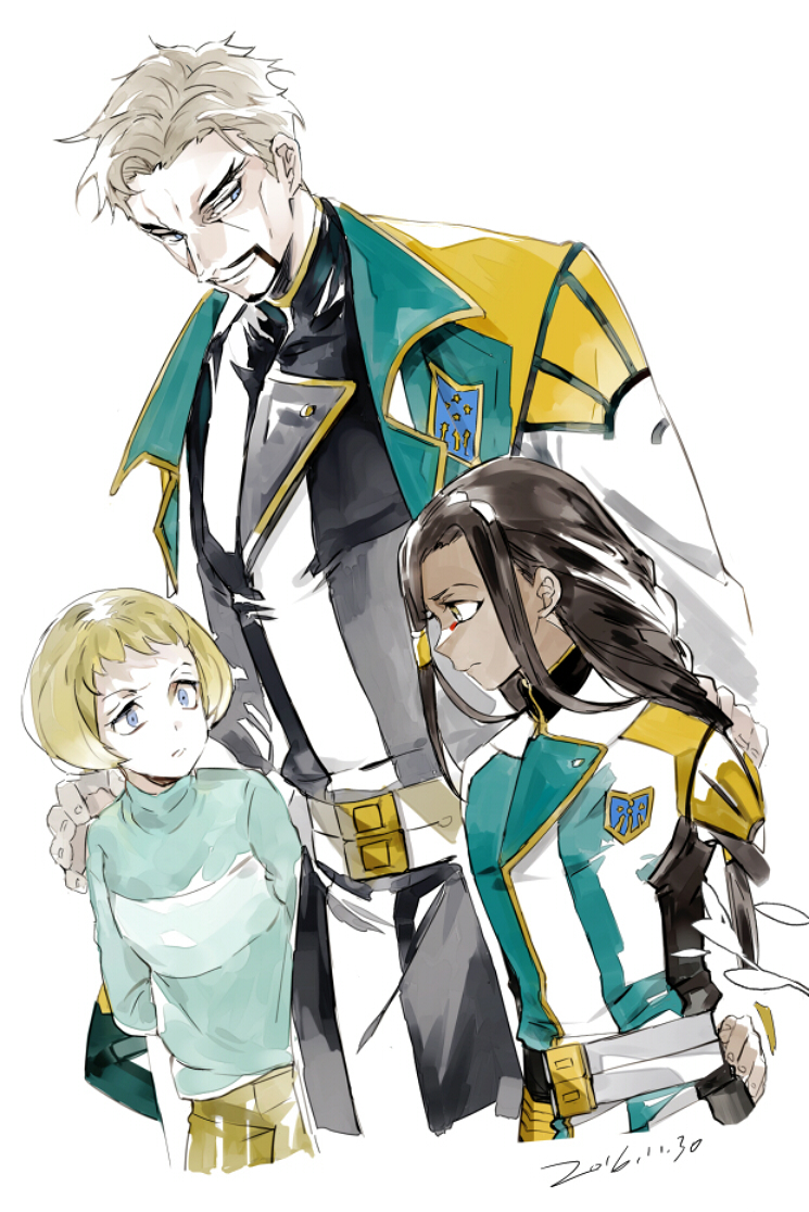 julietta juris, iok kujan, and rustal elion (gundam and 1 more) drawn by suou_(sdurorhr)