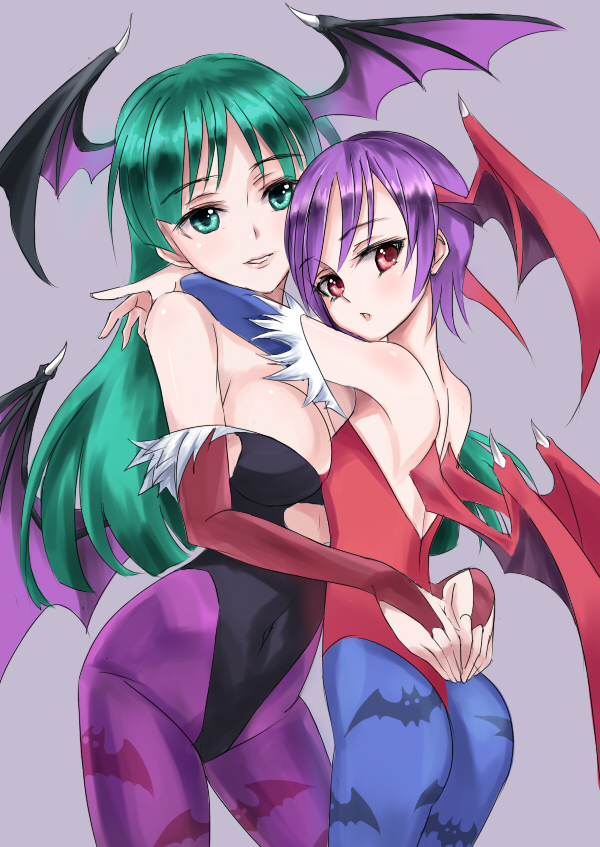 morrigan aensland and lilith (darkstalkers) drawn by joker_(pixiv6305125)