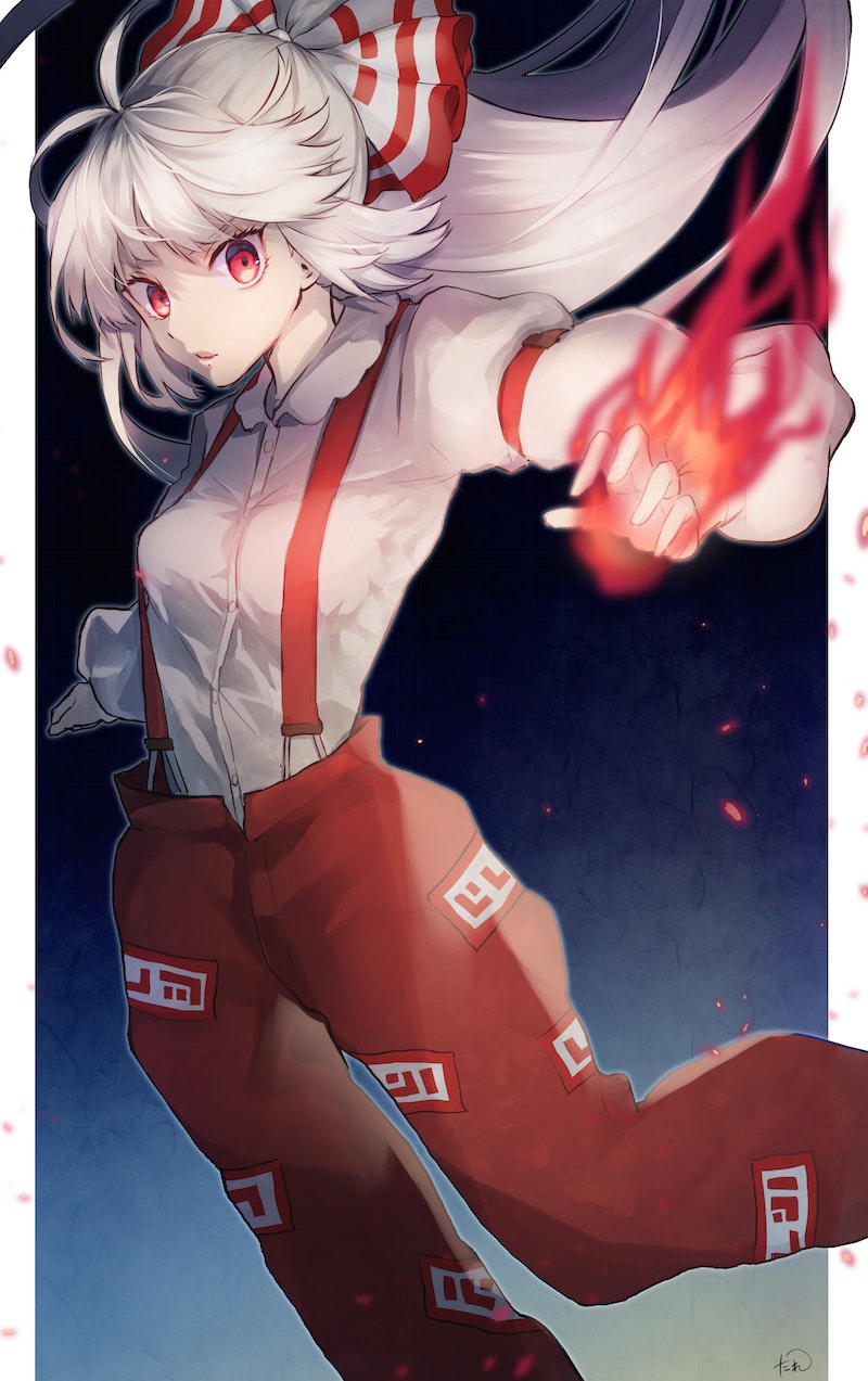 fujiwara no mokou (touhou) drawn by tare_(tonikaku_magaru)