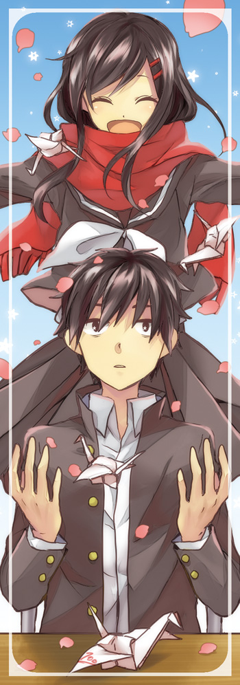 tateyama ayano and kisaragi shintarou (kagerou project) drawn by suzumi_(fallxalice)