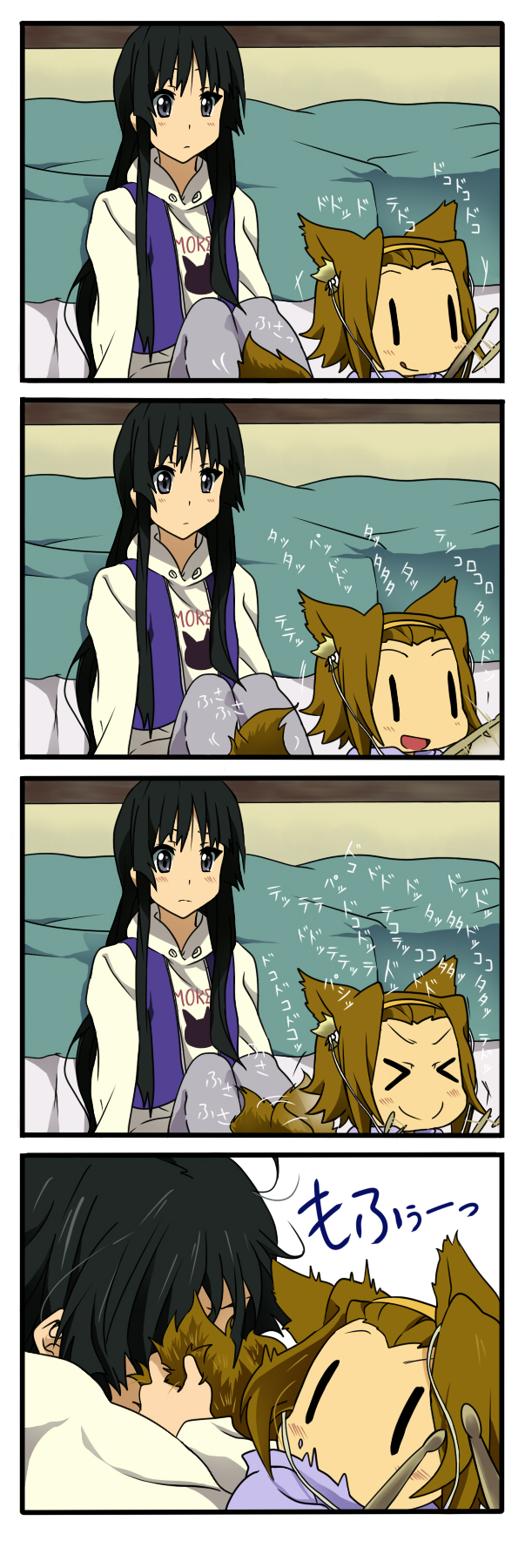 akiyama mio and tainaka ritsu (k-on!) drawn by suan_ringo