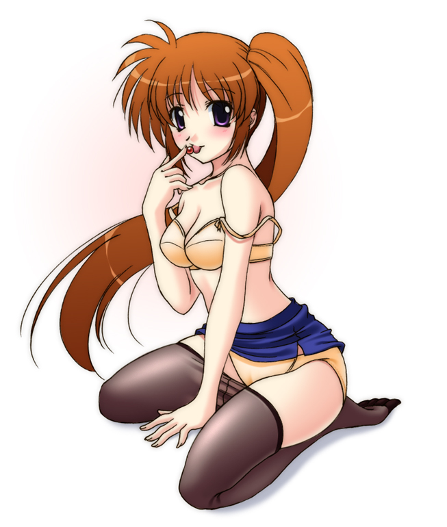 takamachi nanoha and raising heart (lyrical nanoha and 1 more) drawn by narutaki_shin