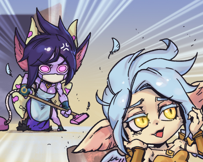 morgana and kayle (league of legends) drawn by phantom_ix_row