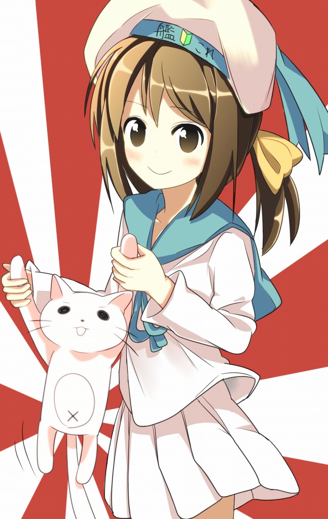 error musume, girl holding a cat, and batsubyou (kantai collection) drawn by tantan_men_(dragon)