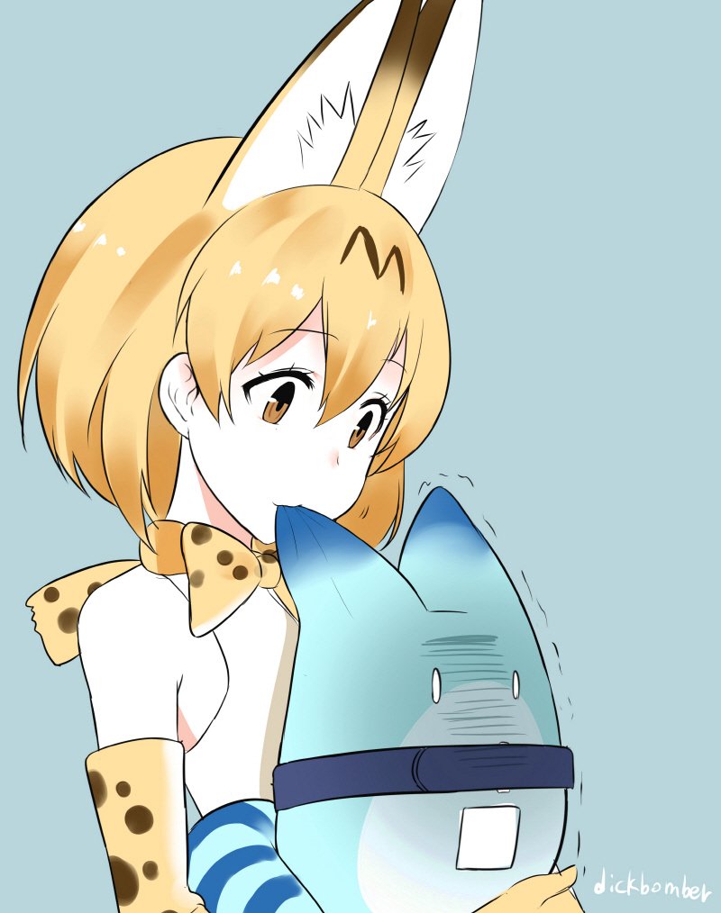 serval and lucky beast (kemono friends) drawn by dickbomber