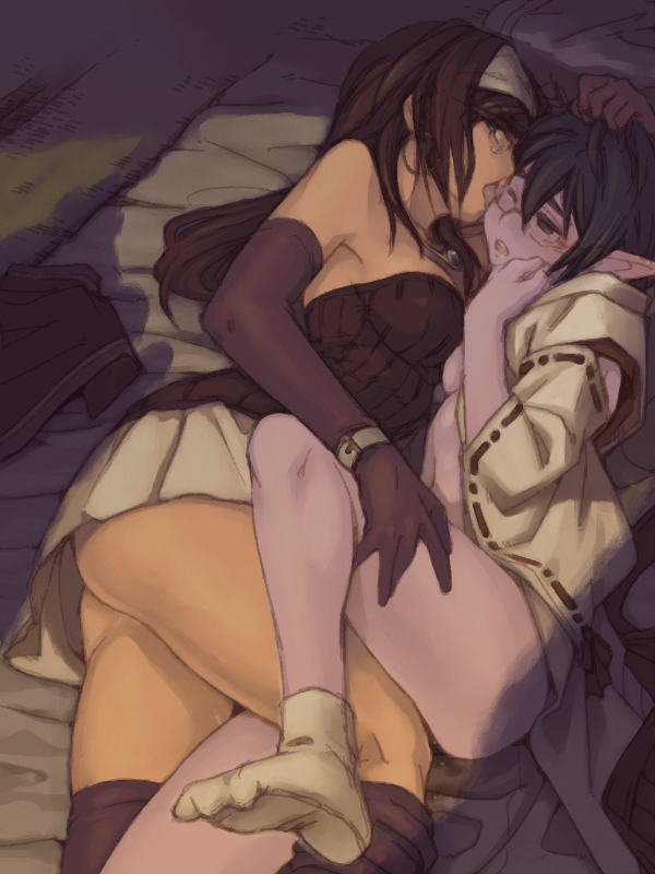 elf and runana (dragon quest and 1 more) drawn by sovacha