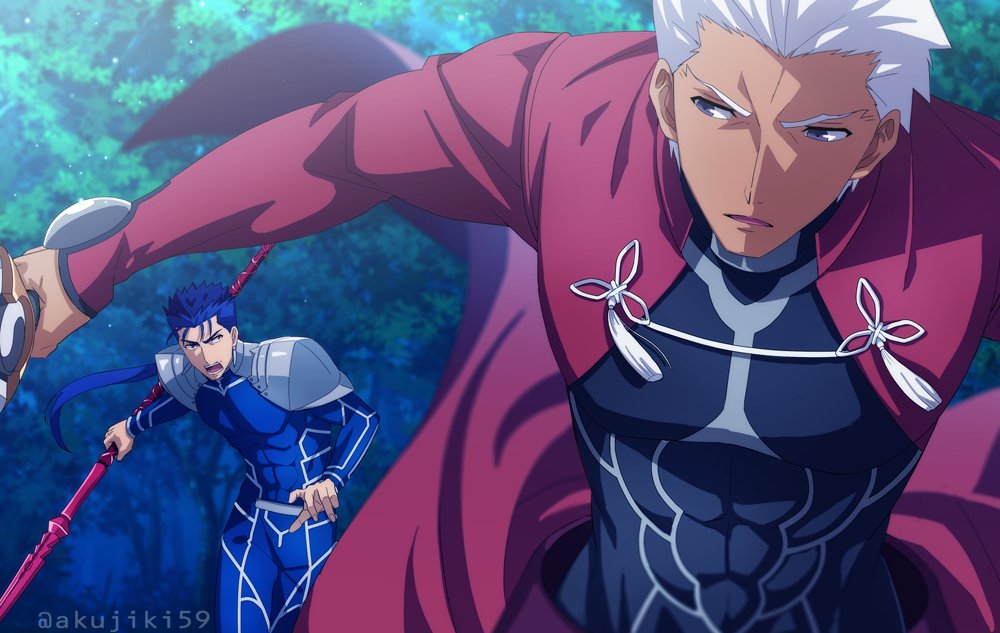 Cu Chulainn Archer And Cu Chulainn Fate And 1 More Drawn By Akujiki59 Danbooru