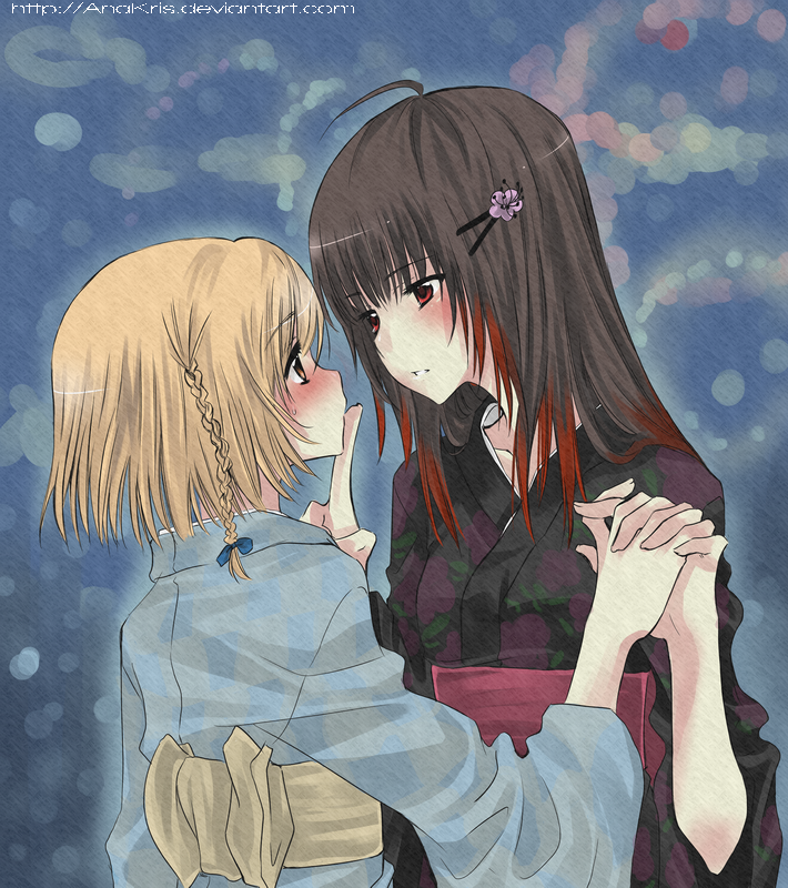 hikari and hayate (original) drawn by ana_c._sanchez