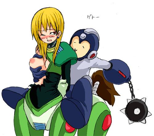 mega man and centaur man (mega man and 1 more) drawn by hmisao
